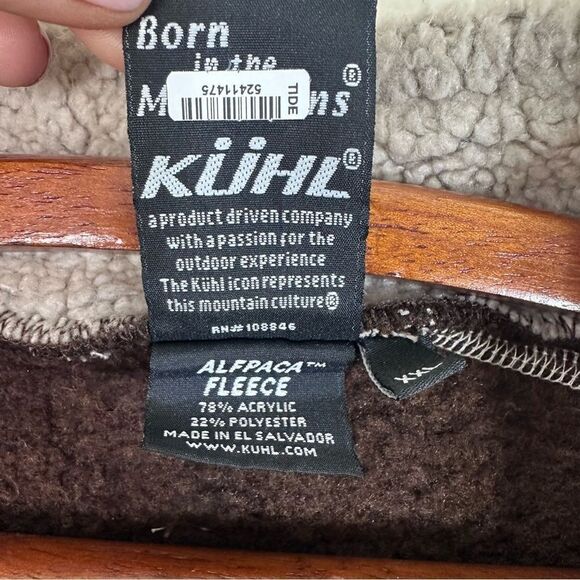 Kuhl Alpaca Fleece Europa 1/4 Zip Sweater Size XXL in Brown - Picture 7 of 11